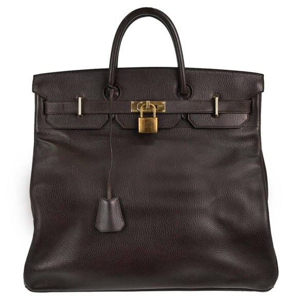 Hermes Handbags - Hermes HAC Birkin Brown Ardennes with Gold Hardware 45
